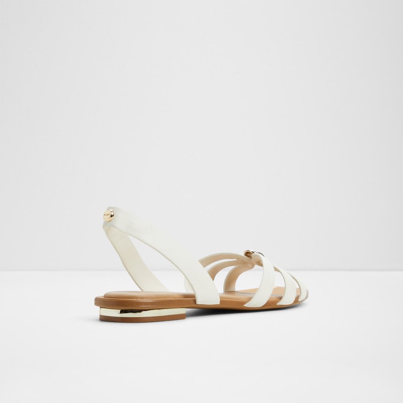 Aldo ravne sandale MARASSITA SYN SMOOTH - bijela 6
