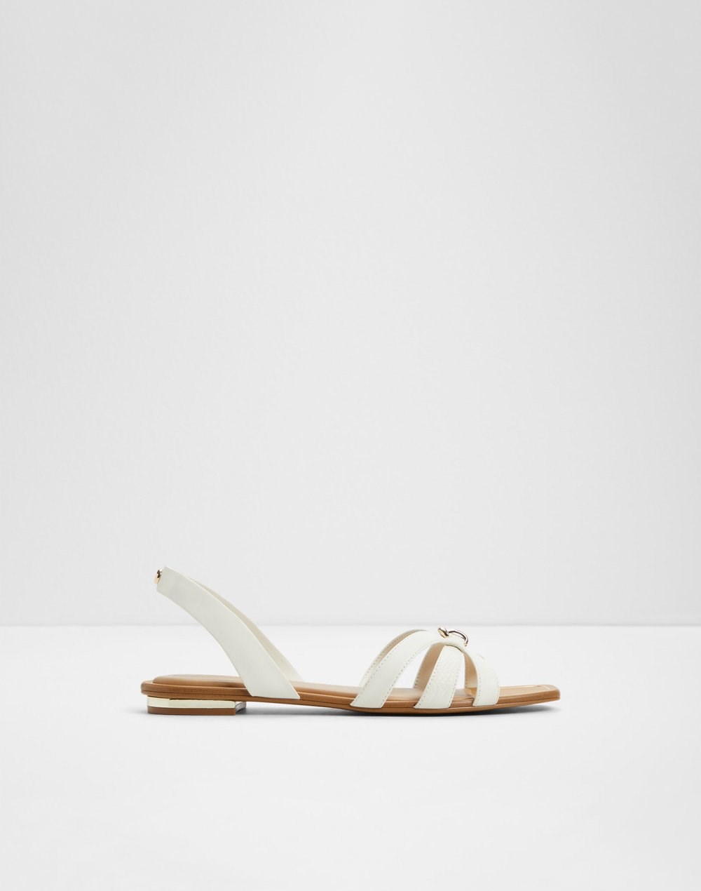 Aldo ravne sandale MARASSITA SYN SMOOTH - bijela