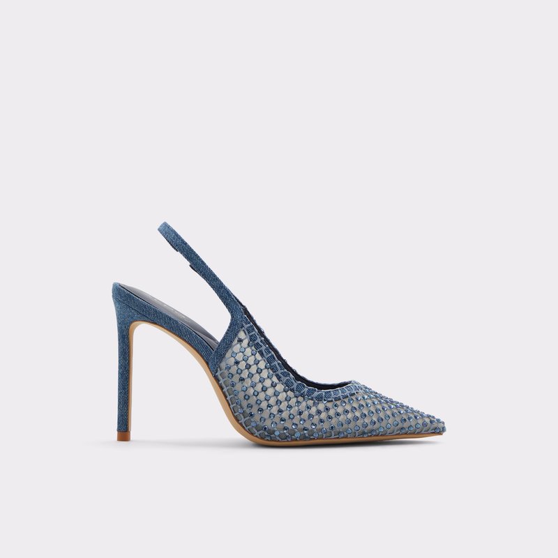Aldo cipele na visoku petu MARCIANA TEX MESH - plava 1