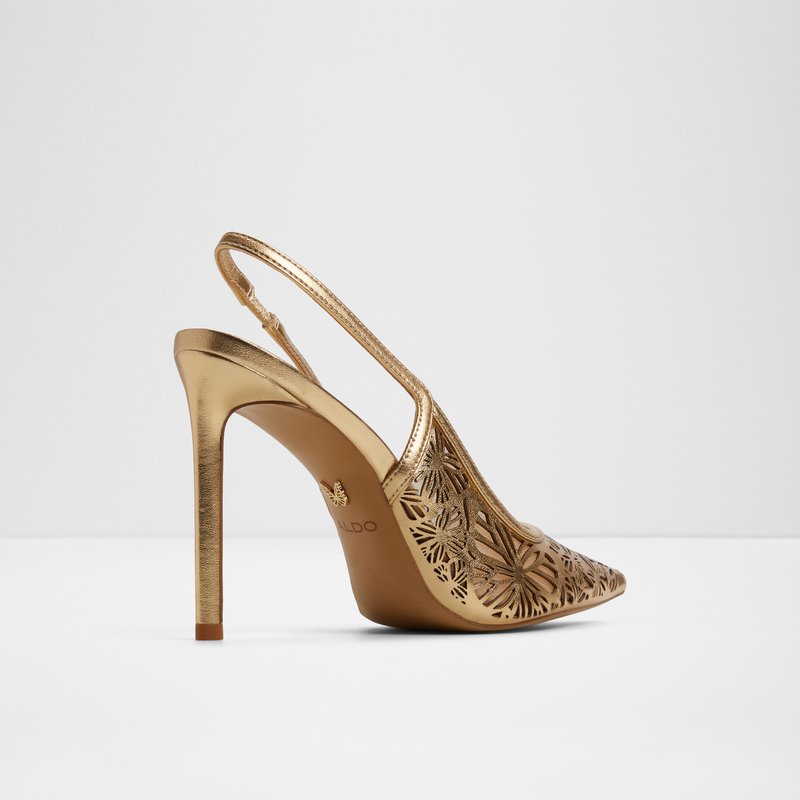 Aldo cipele na visoku petu MARCIANA SYN LASER CUT - zlatna 2