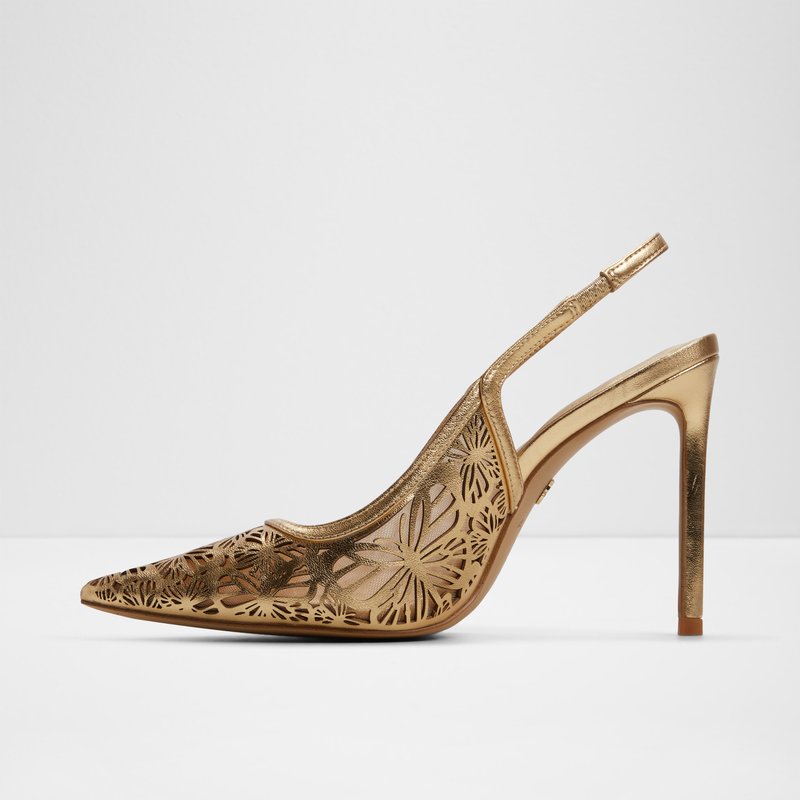 Aldo cipele na visoku petu MARCIANA SYN LASER CUT - zlatna 3