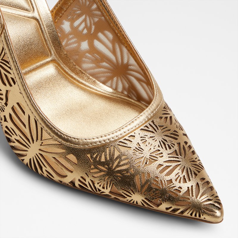Aldo cipele na visoku petu MARCIANA SYN LASER CUT - zlatna 6