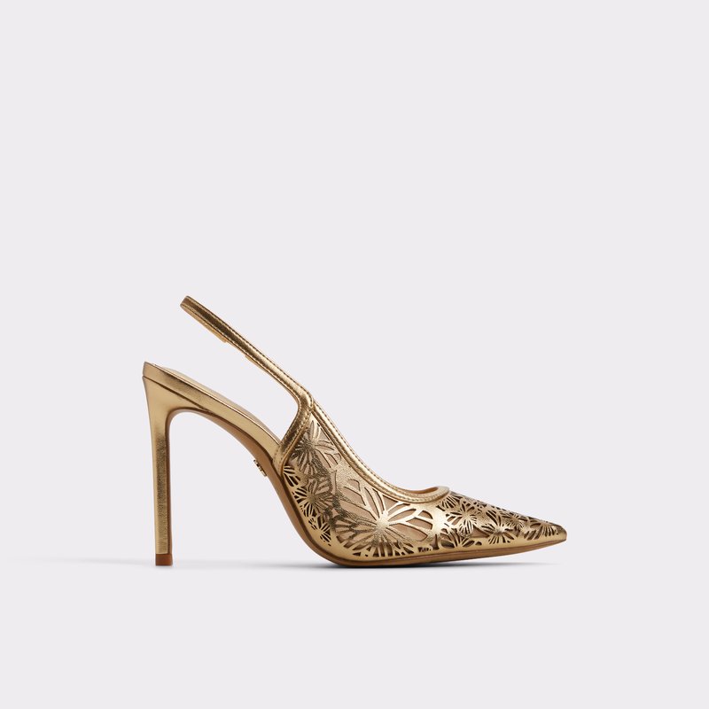 Aldo cipele na visoku petu MARCIANA SYN LASER CUT - zlatna 1