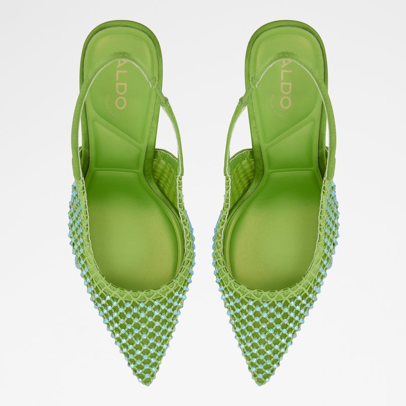 Aldo cipele na visoku petu MARCIANA TEX MESH - zelena 6