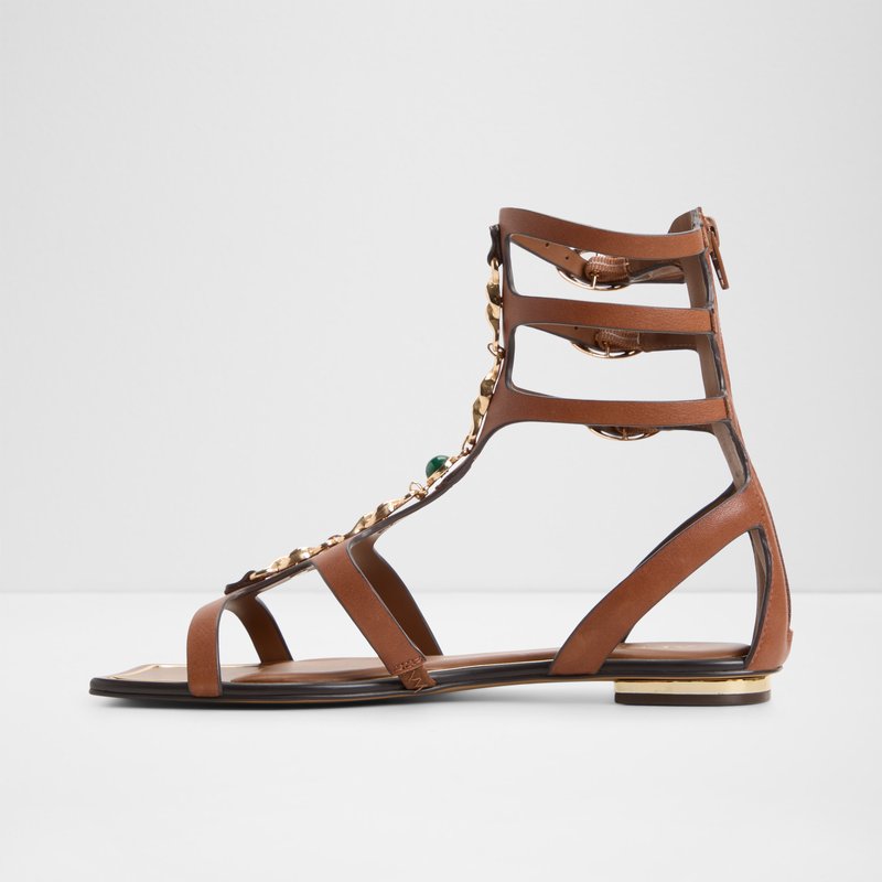 Aldo ravne sandale MARISEA LEA SMOOTH - smeđa 3