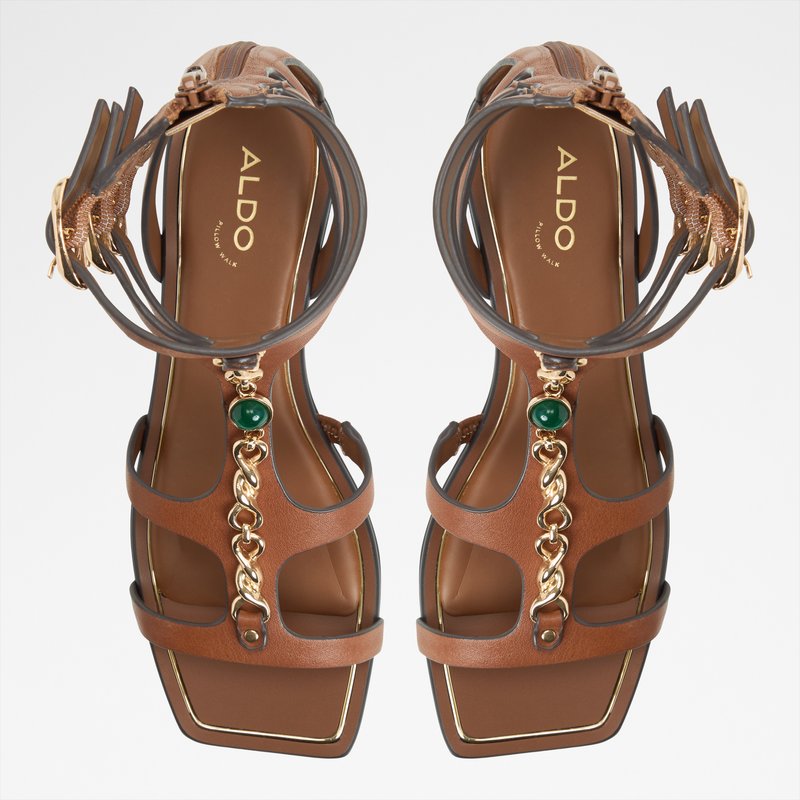 Aldo ravne sandale MARISEA LEA SMOOTH - smeđa 5