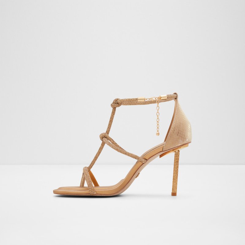 Aldo sandale na visoku petu MARJAN SYN METALLIC - zlatna 6