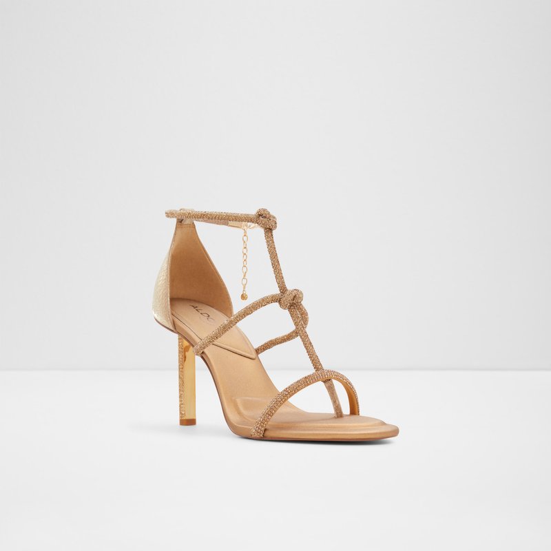 Aldo sandale na visoku petu MARJAN SYN METALLIC - zlatna 3