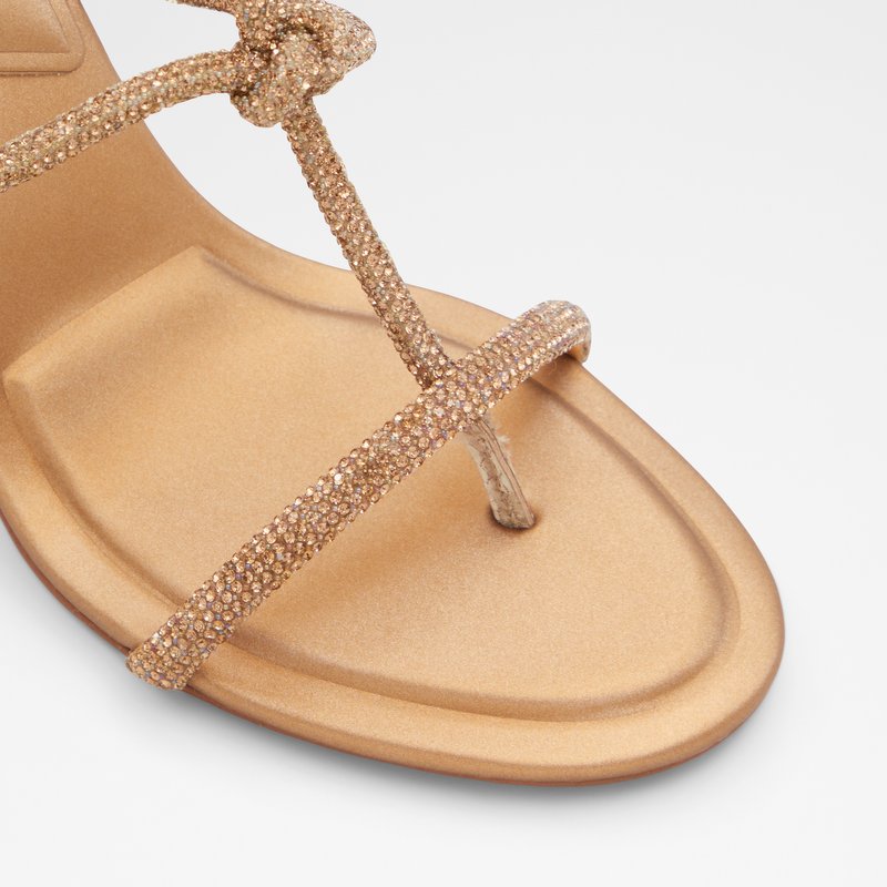 Aldo sandale na visoku petu MARJAN SYN METALLIC - zlatna 4