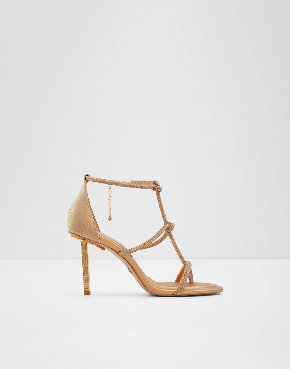 Aldo sandale na visoku petu MARJAN SYN METALLIC - zlatna