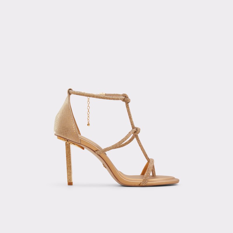 Aldo sandale na visoku petu MARJAN SYN METALLIC - zlatna 1