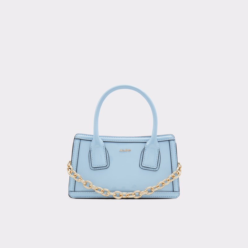 Aldo satchel torbica za nošenje u ruci MERLOWE SYN PATENT - plava 1