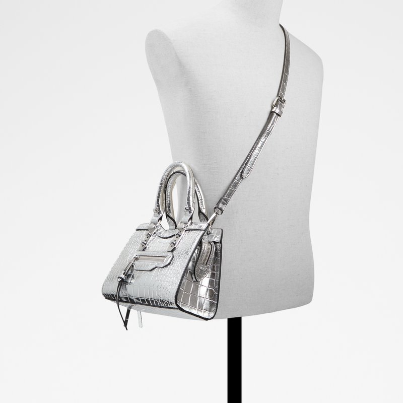 Aldo torba za nošenje u ruci MEELA SYN EMB CROCO - srebrna 3