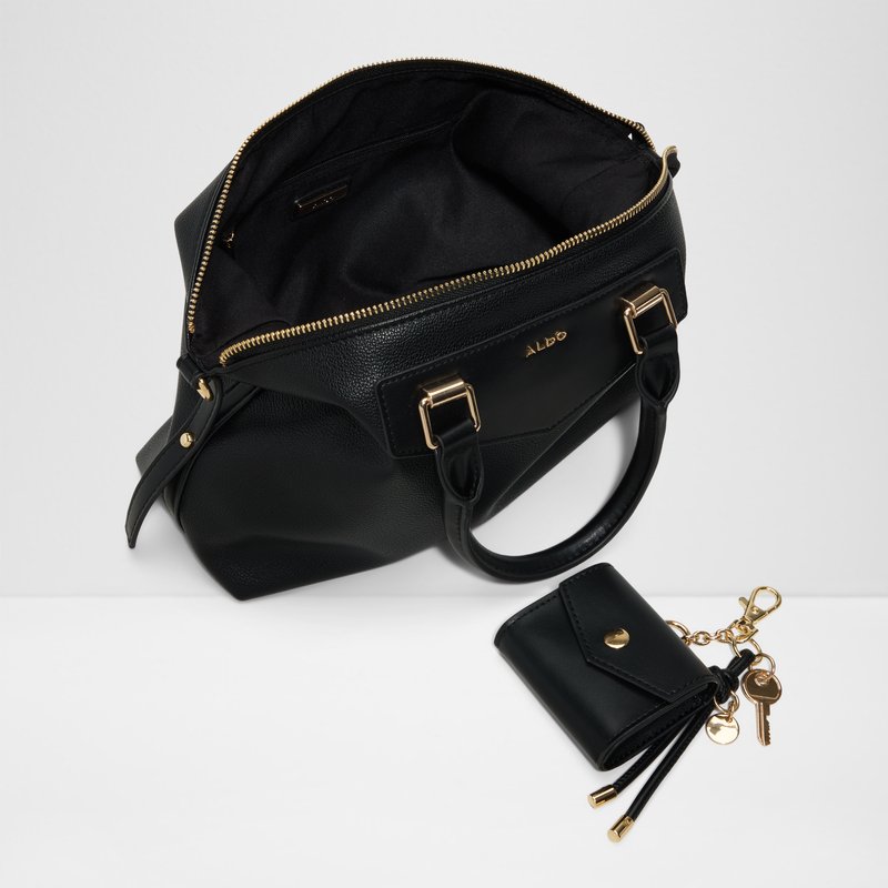 Aldo satchel torbica za nošenje u ruci ili na ramenu MELLOWBAG SYN MIX MAT - crna 4