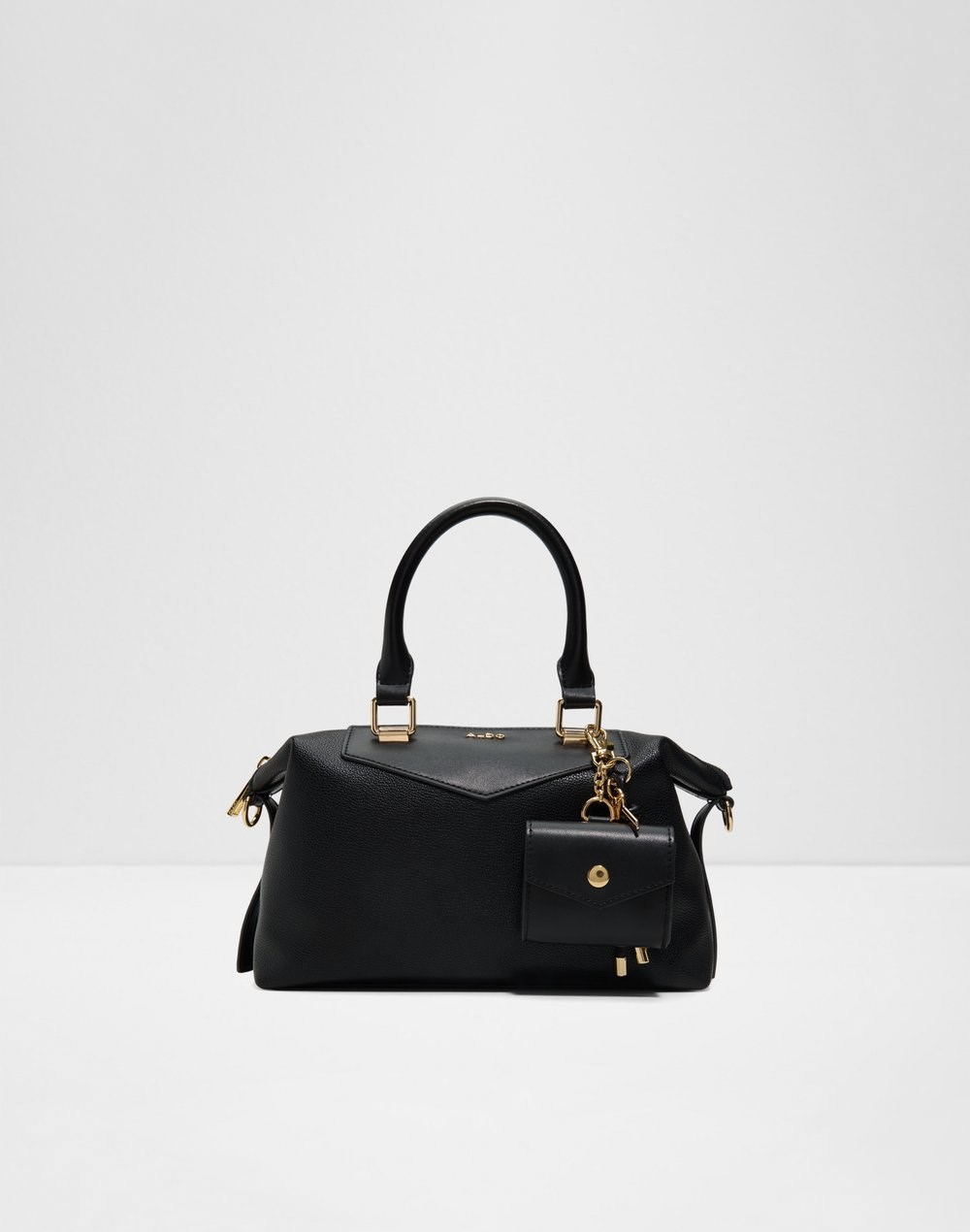 Aldo satchel torbica za nošenje u ruci ili na ramenu MELLOWBAG SYN MIX MAT - crna