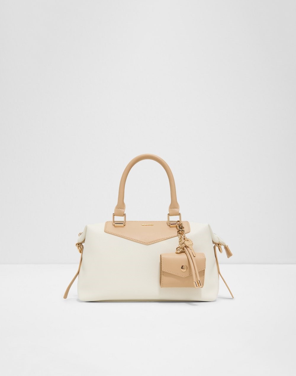 Aldo satchel torbica za nošenje na ramenu ili u ruci MELLOWBAG SYN MIX MAT - bijela