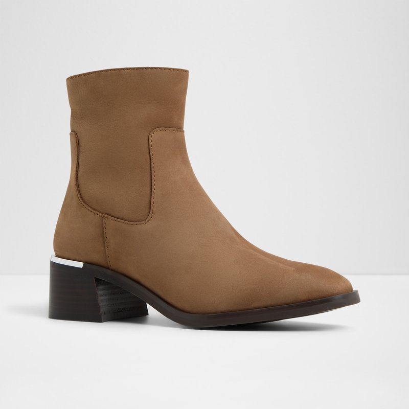 Aldo ženske gležnjače na petu MERAENDAR LEA NUBUCK - smeđa 3