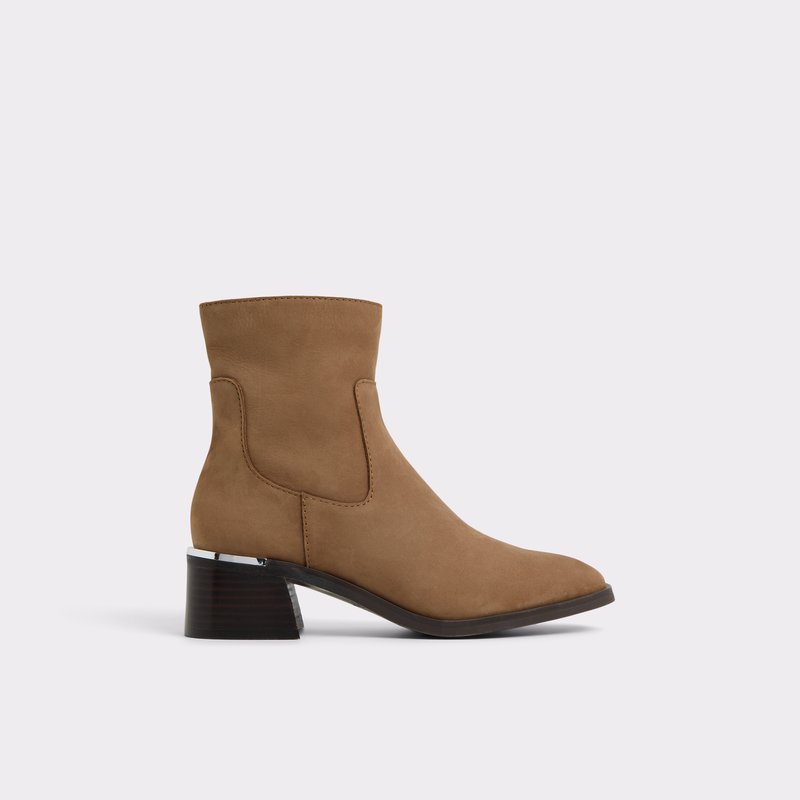 Aldo ženske gležnjače na petu MERAENDAR LEA NUBUCK - smeđa 1