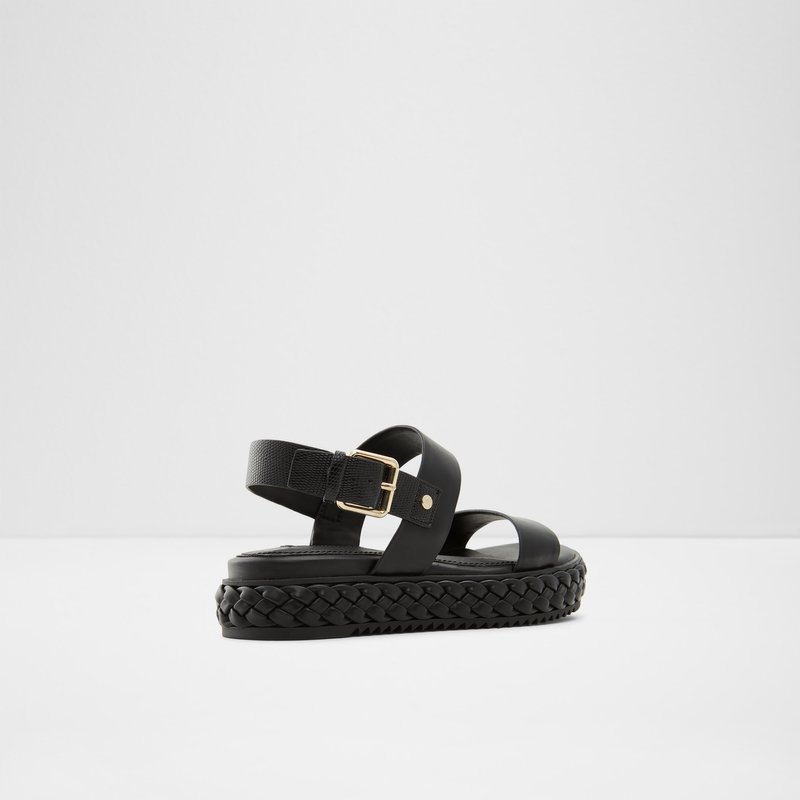 Aldo ravne sandale MEROREL SYN MIX MAT - crna 2