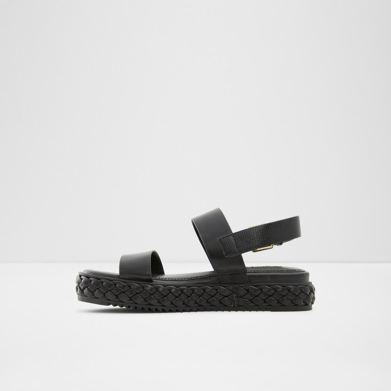 Aldo ravne sandale MEROREL SYN MIX MAT - crna 3
