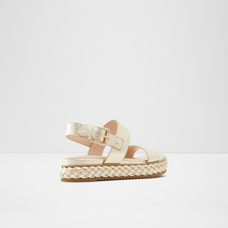 Aldo ravne sandale MEROREL SYN METALLIC - žuta 2