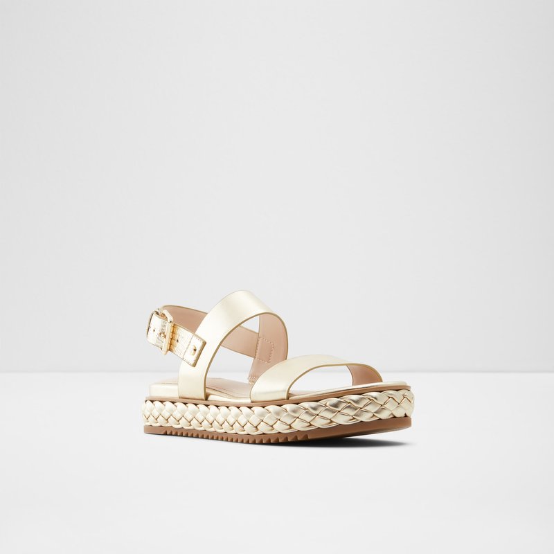 Aldo ravne sandale MEROREL SYN METALLIC - žuta 4