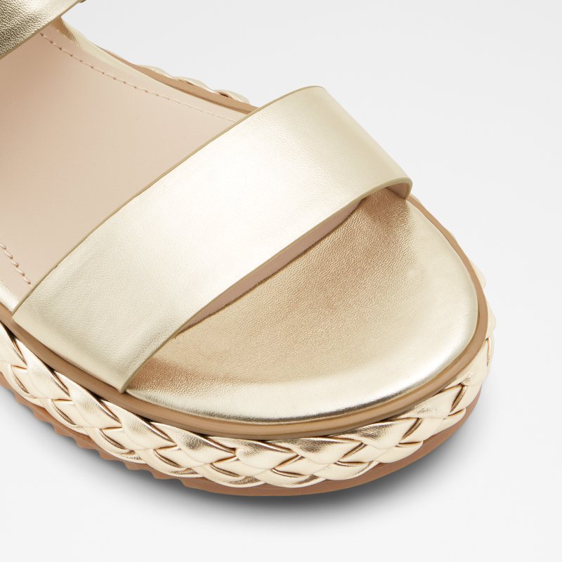 Aldo ravne sandale MEROREL SYN METALLIC - žuta 5