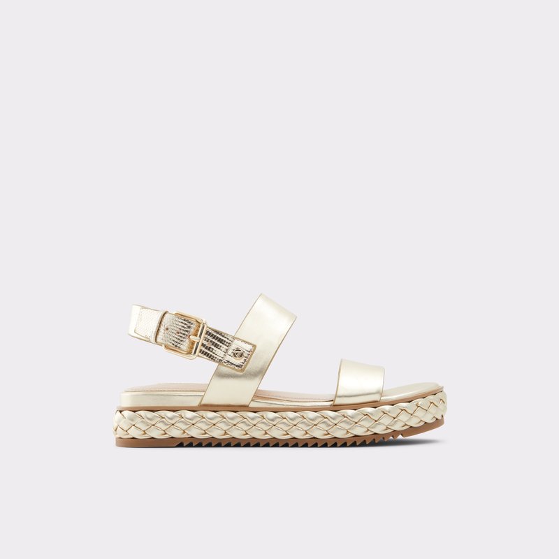 Aldo ravne sandale MEROREL SYN METALLIC - žuta 1