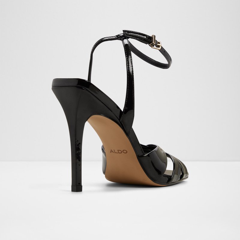 Aldo sandale na visoku petu METEORA SYN PATENT - crna 2