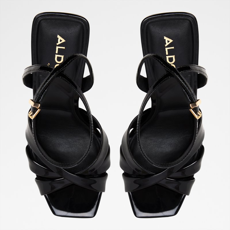 Aldo sandale na visoku petu METEORA SYN PATENT - crna 6