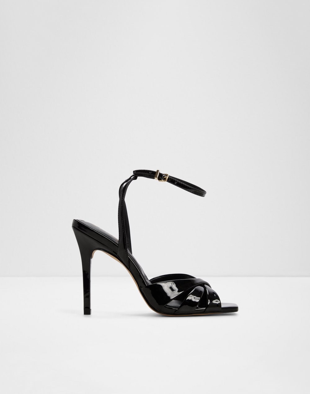 Aldo sandale na visoku petu METEORA SYN PATENT - crna