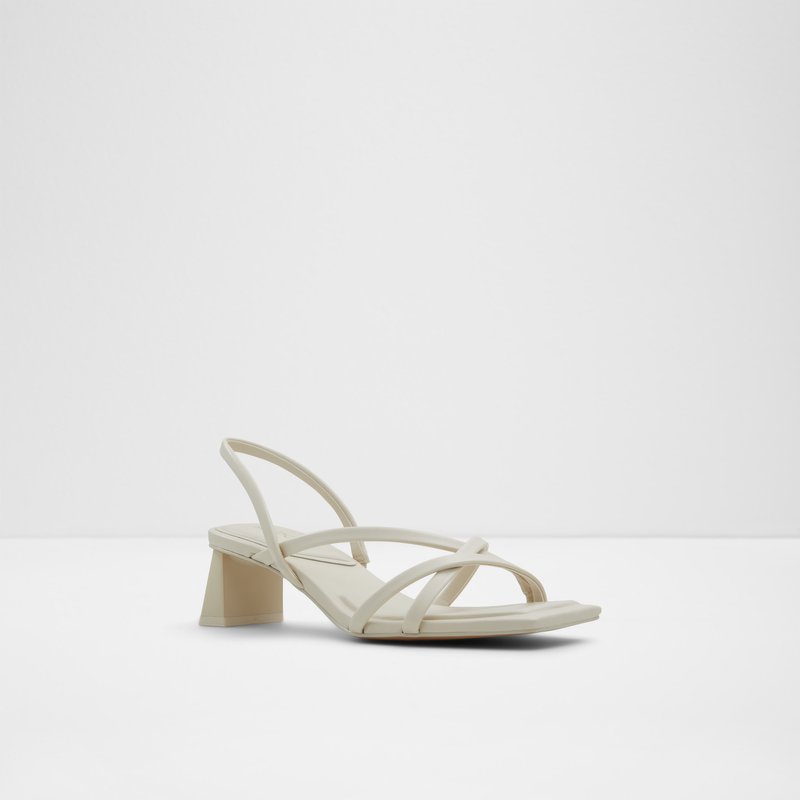 Aldo sandale na srednje visoku petu MINIMA SYN SMOOTH - bijela 3