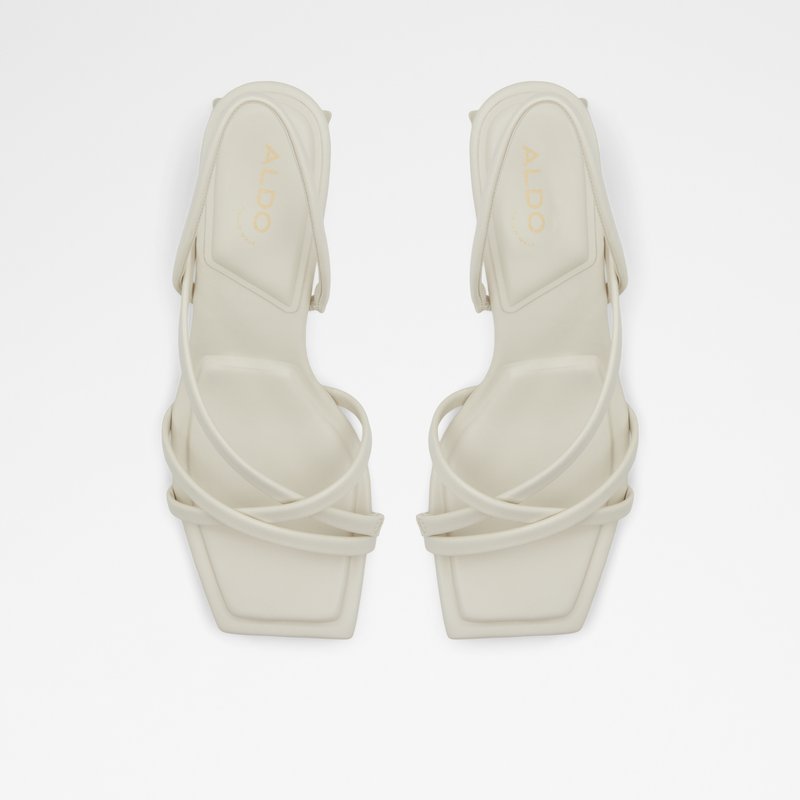 Aldo sandale na srednje visoku petu MINIMA SYN SMOOTH - bijela 5