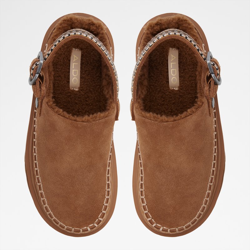 Aldo ženske klompe s toplom podstavom MIRELLIE LEA SUEDE - smeđa 5