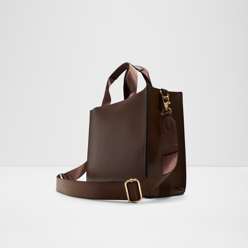 Aldo satchel torba s dodatnom unutarnjom torbicom i torbicom za kovanice MTL72BAG SYN MIX MAT - smeđa 2