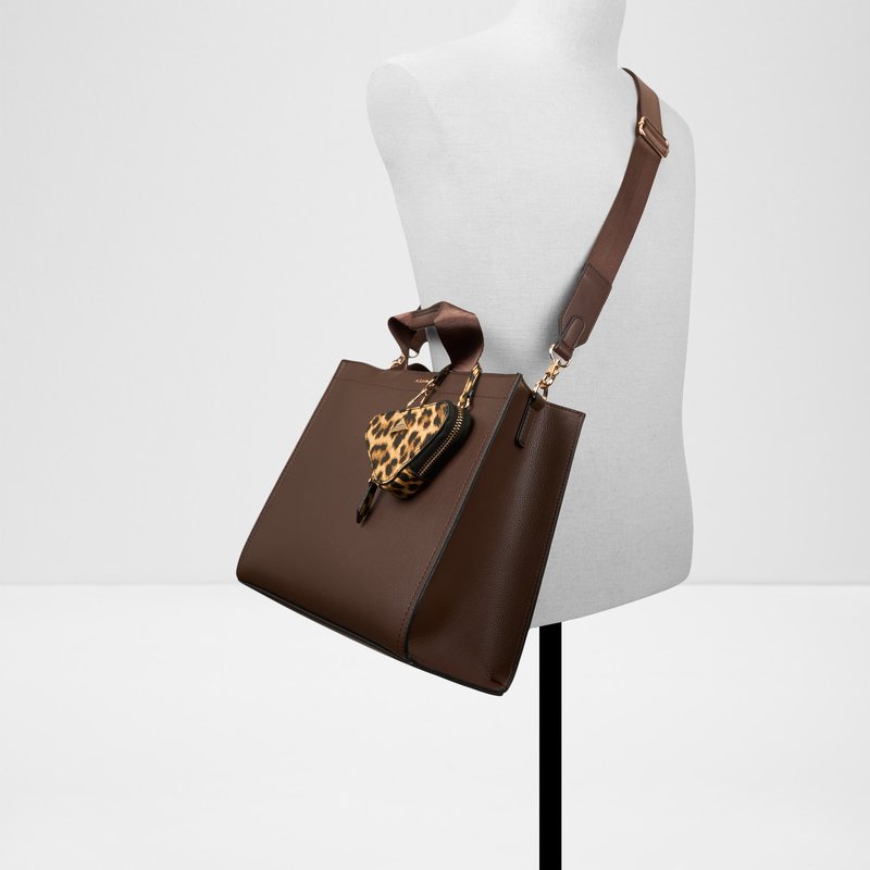 Aldo satchel torba s dodatnom unutarnjom torbicom i torbicom za kovanice MTL72BAG SYN MIX MAT - smeđa 3