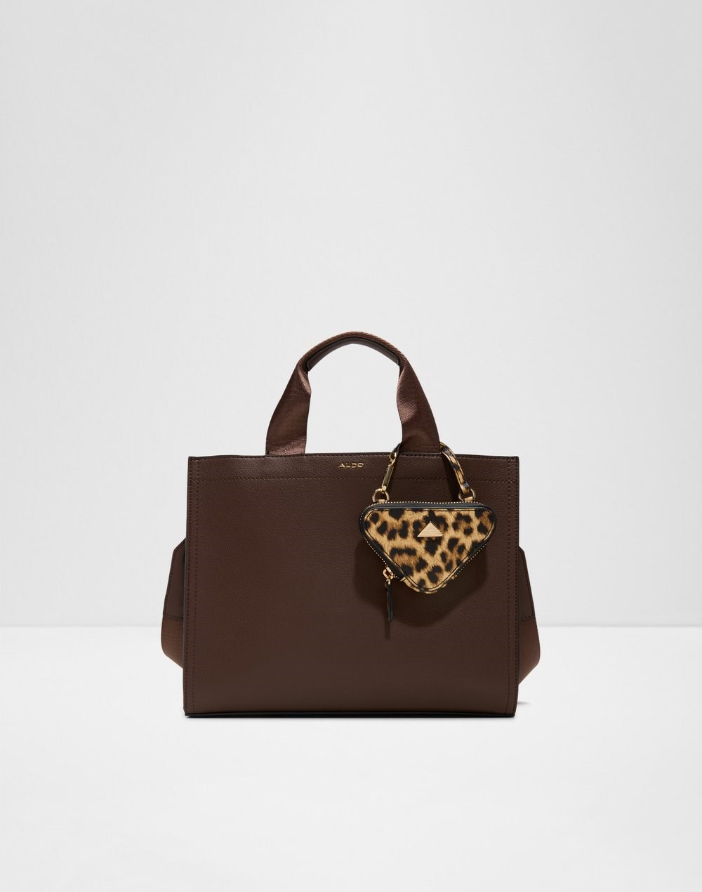 Aldo satchel torba s dodatnom unutarnjom torbicom i torbicom za kovanice MTL72BAG SYN MIX MAT - smeđa