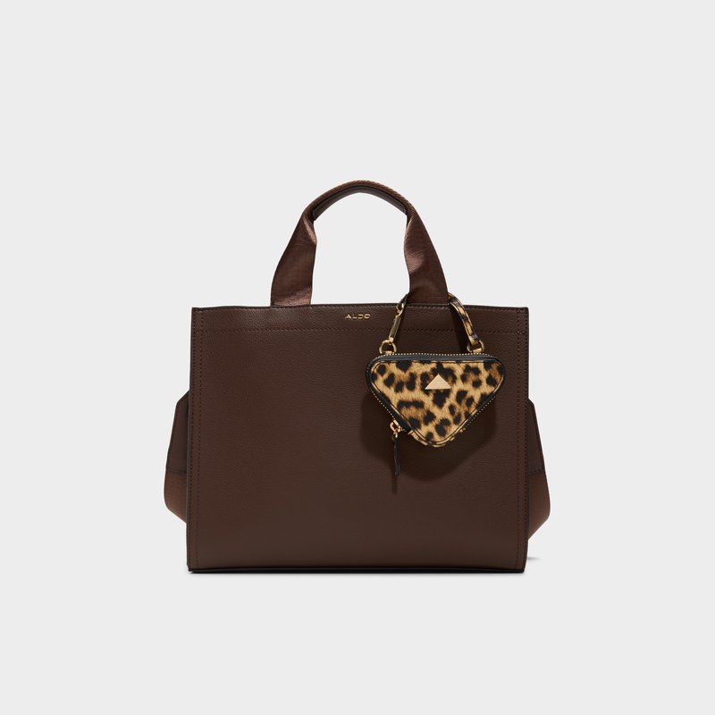 Aldo satchel torba s dodatnom unutarnjom torbicom i torbicom za kovanice MTL72BAG SYN MIX MAT - smeđa 1