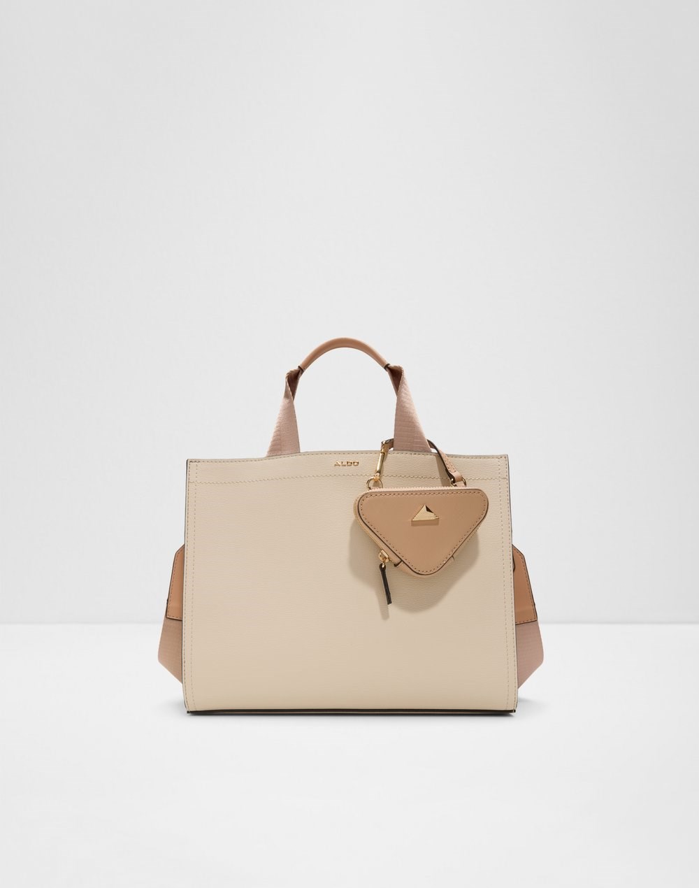 Aldo satchel torba s dodatnom unutarnjom torbicom i torbicom za kovanice MTL72BAG SYN MIX MAT - bež