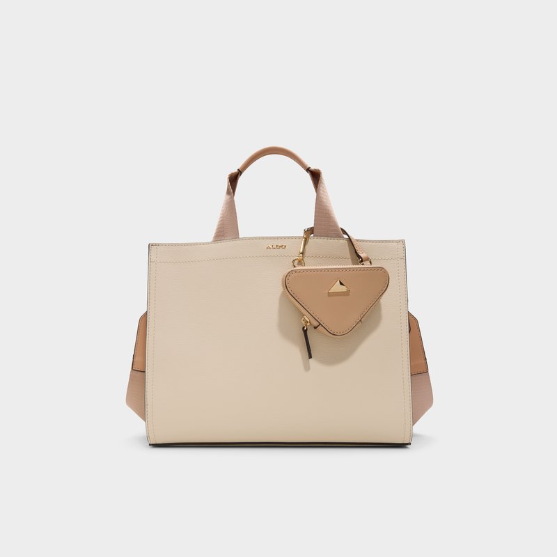 Aldo satchel torba s dodatnom unutarnjom torbicom i torbicom za kovanice MTL72BAG SYN MIX MAT - bež 1
