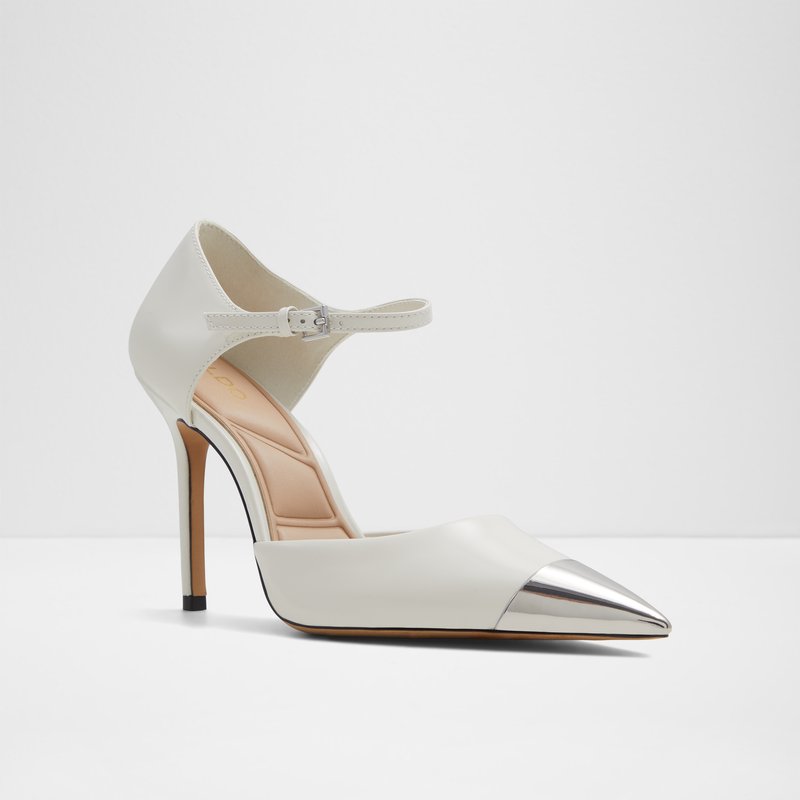 Aldo cipele na visoku petu MYSHA LEA SHINY - bijela 3