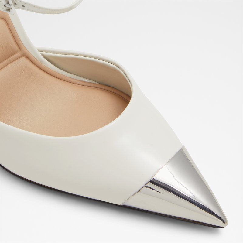 Aldo cipele na visoku petu MYSHA LEA SHINY - bijela 4