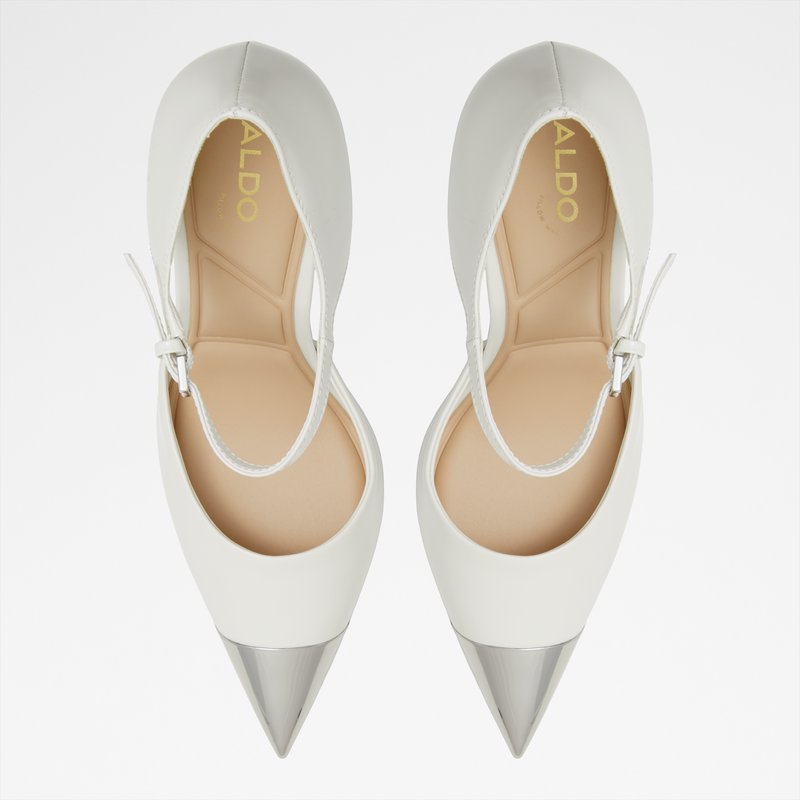 Aldo cipele na visoku petu MYSHA LEA SHINY - bijela 5