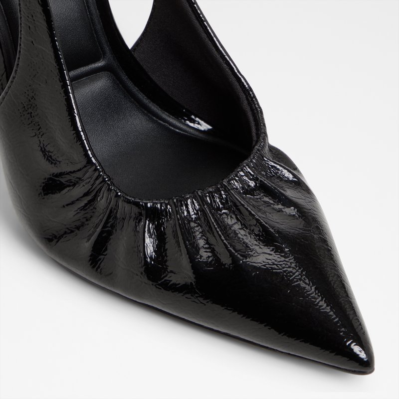 Aldo cipele na visoku petu MYSTIE SYN SHINY - crna 6