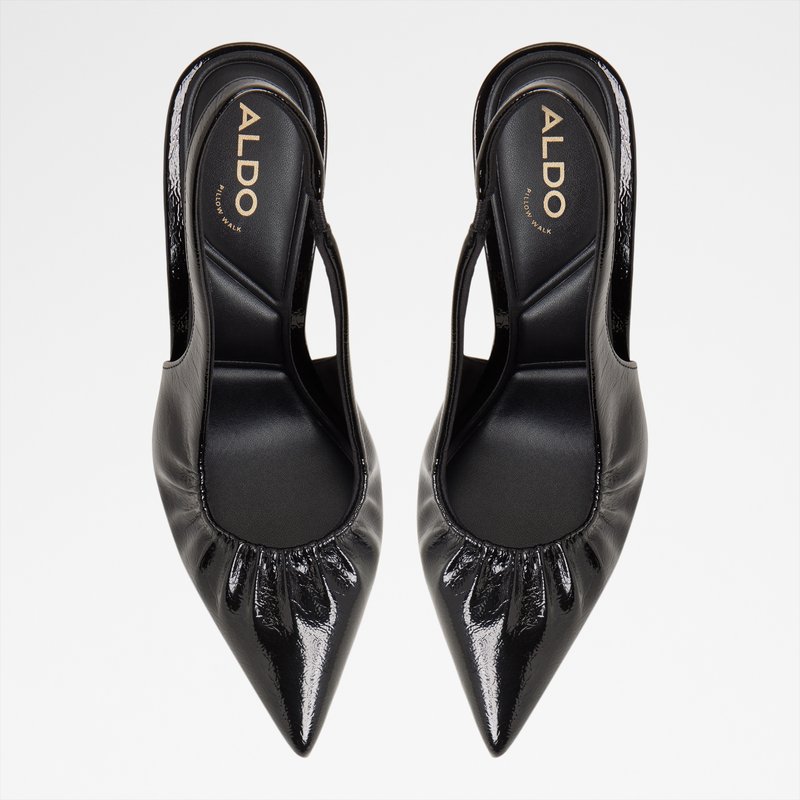 Aldo cipele na visoku petu MYSTIE SYN SHINY - crna 5