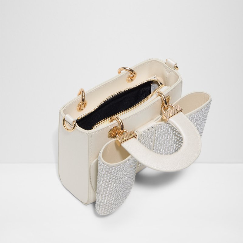 Aldo satchel torbica za nošenje u ruci ili na ramenu NADIEA SYN MIX MAT - bijela 4