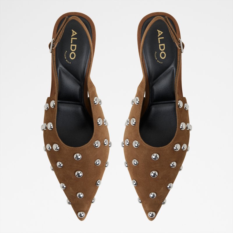 Aldo cipele na srednje visoku petu NAIARAH LEA SUEDE - smeđa 5