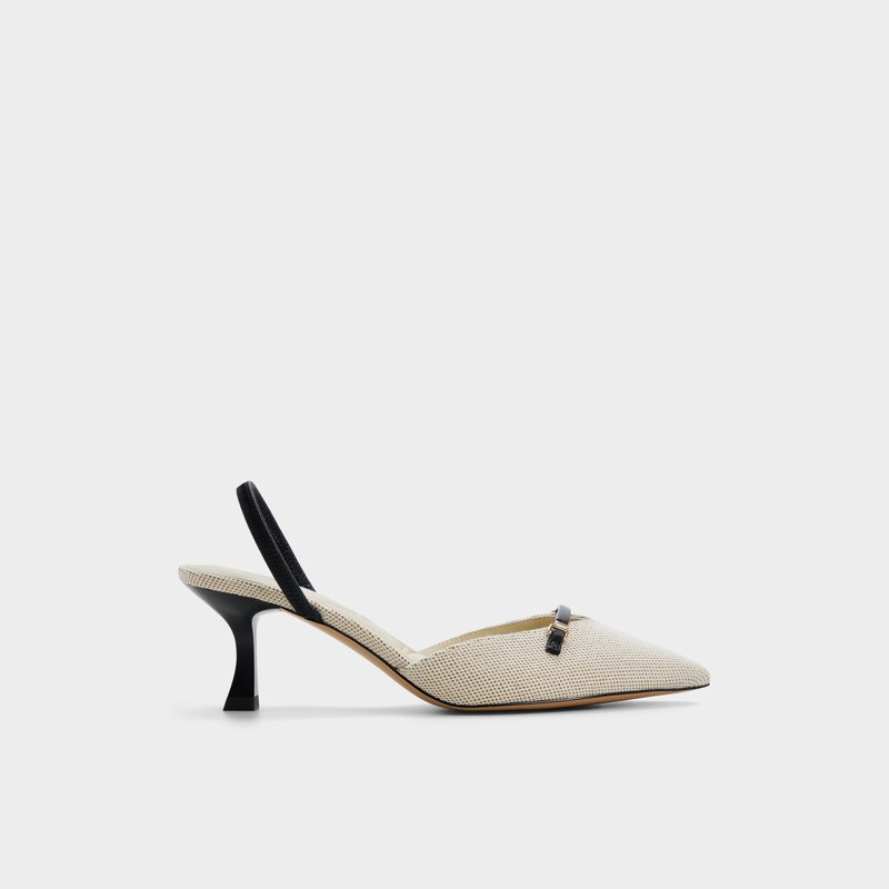 Aldo cipele na srednje visoku petu NAILAH TEX WOVEN - bijela 1
