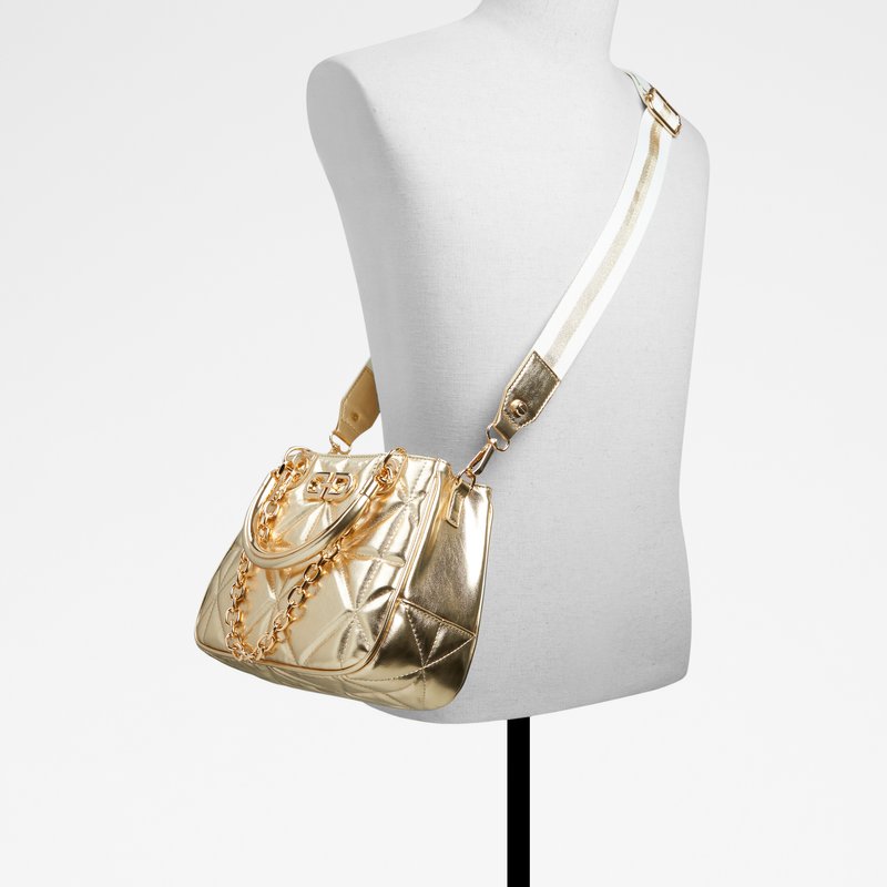Aldo satchel torbica za nošenje u ruci ili na ramenu NANACELIA SYN MIX MAT - zlatna 3