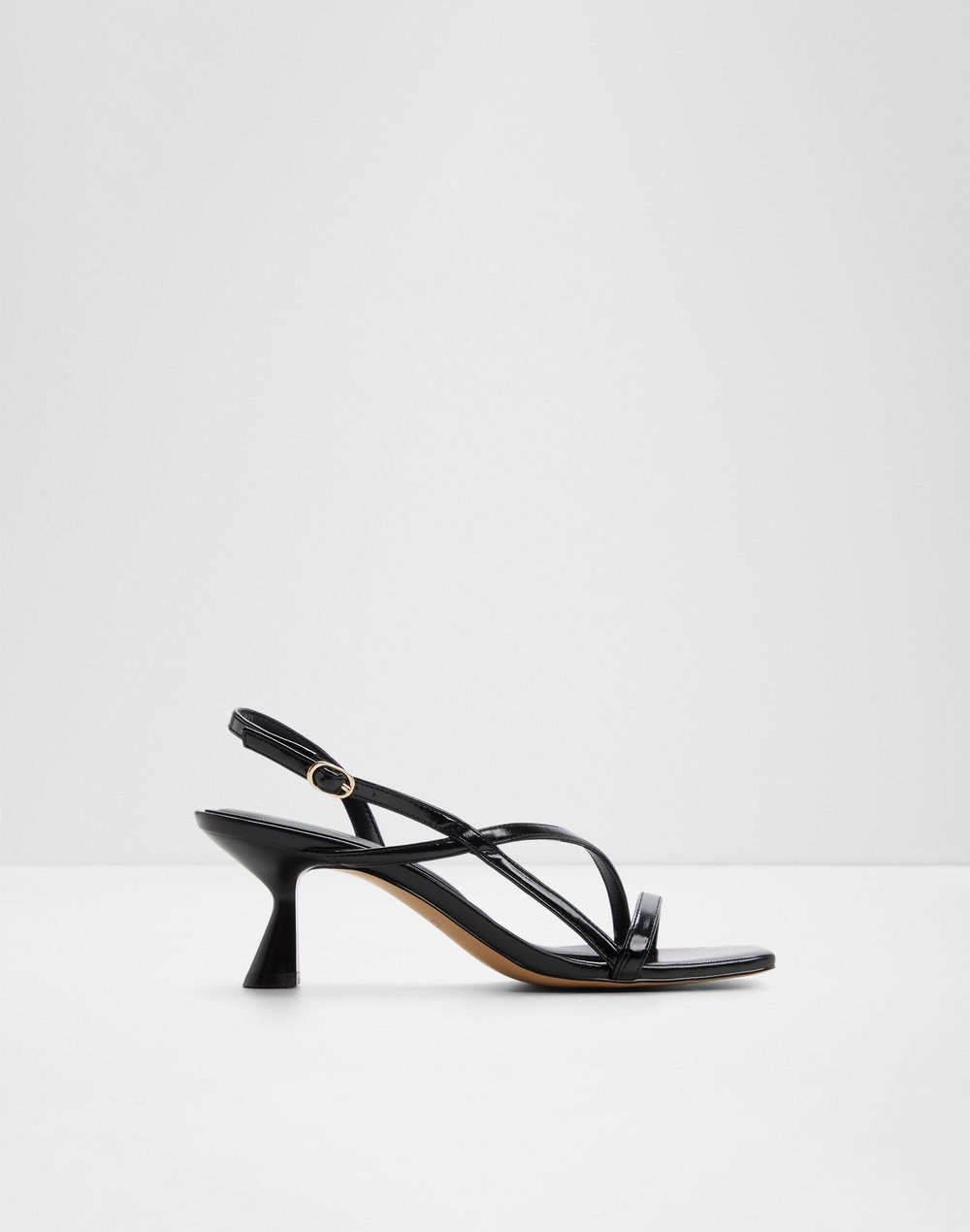 Aldo sandale na srednje visoku petu NASTAZIA SYN SHINY - crna